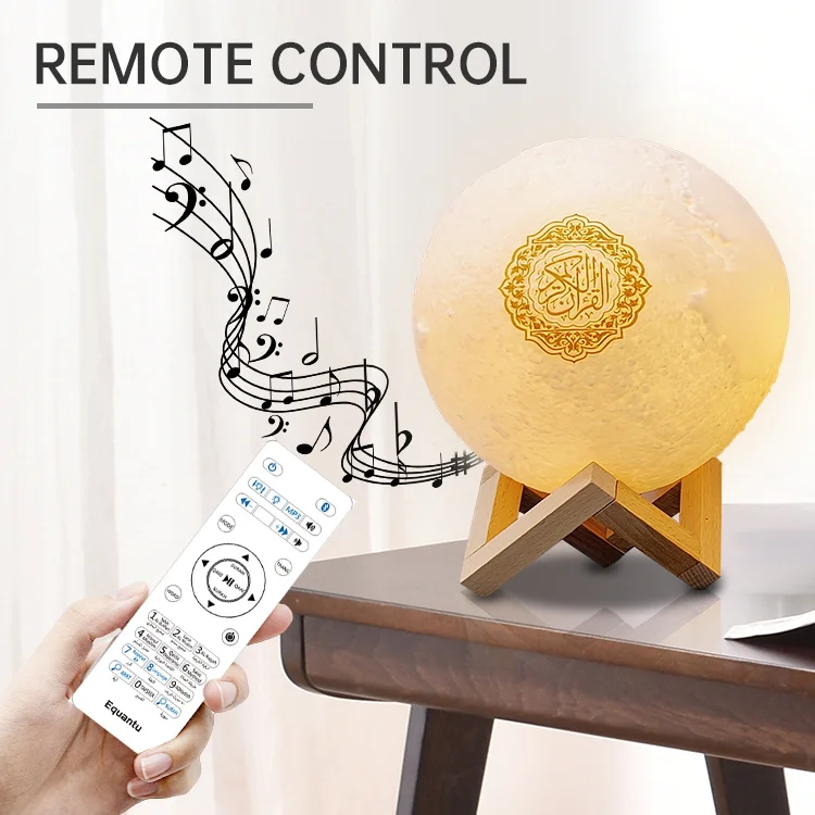 

Small Night Light 3D Moon Bluetooth Speaker Wireless Muslim Quran Speaker with Remote Control Quran Touch Speaker