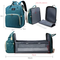 2 in 1 baby portable cot bed multifunctional travel baby nappy diaper bag for mom maternity backpack mummy bag newborn crib