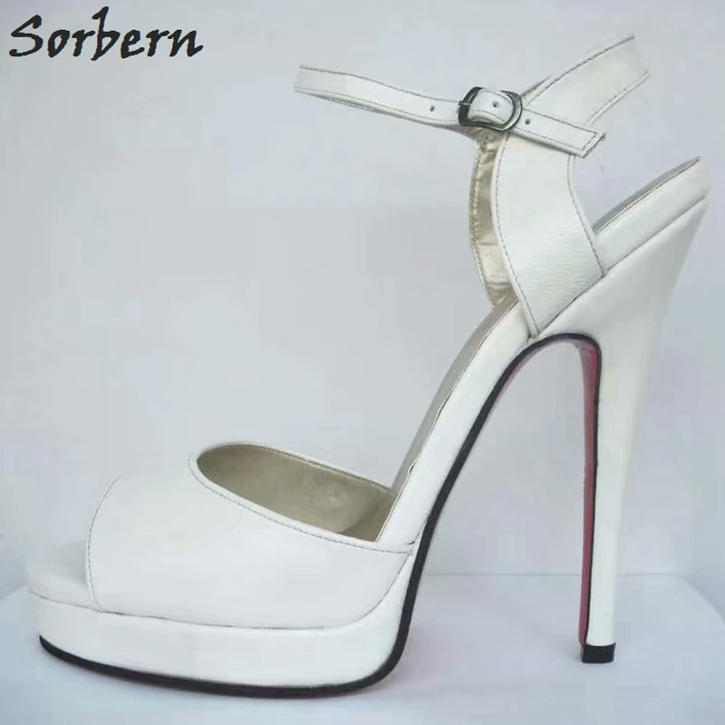 Женские босоножки на высоком каблуке 16 см из натуральной кожи|Боссоножки и