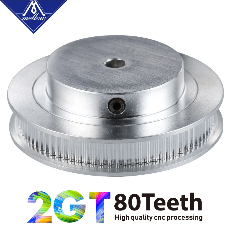 Peças da Impressora Síncrono da Polia Correia da Polia 5mm para a Largura Mellow Voron Dentes 2gt Furo 6mm Gt2 Correia Dentada t 3d 80