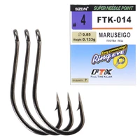 ftk 7 pcslots high carbon steel carp fishing hook nickel plated steels ringed barbed kirbed sharp hooksringed
