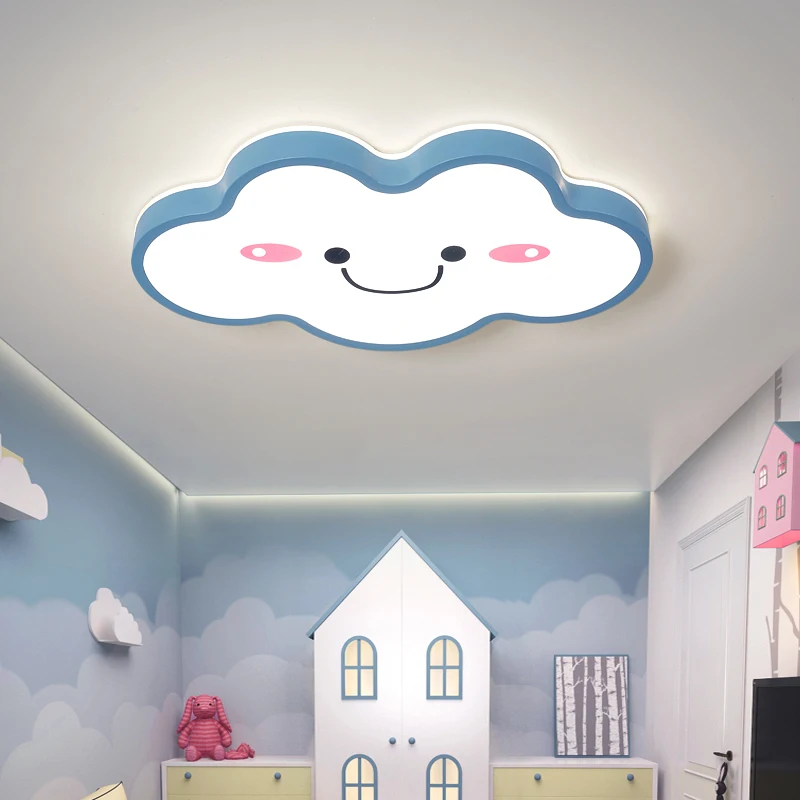 Потолочный светильник для детской комнаты спальни со смайликом облачный
