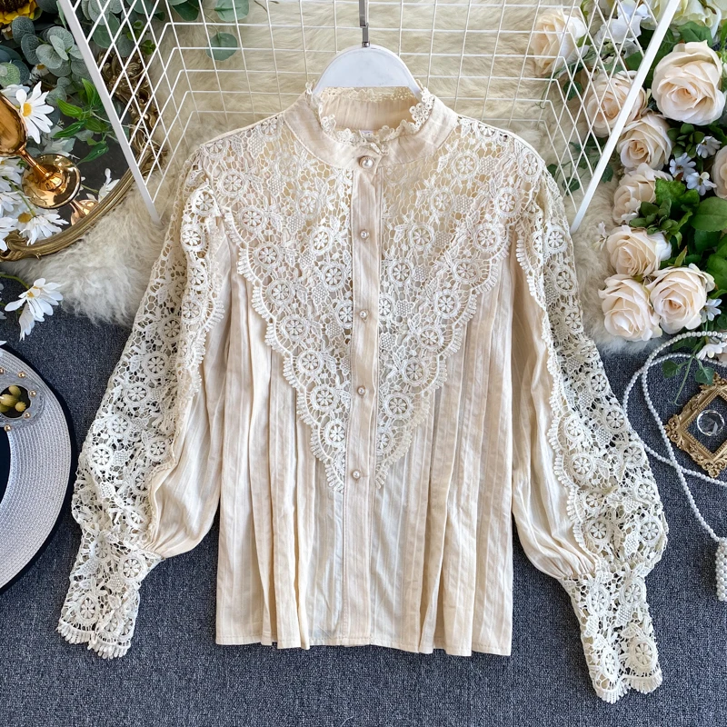 Новинка 2020 женская блузка Рубашки Топы с длинными рукавами черная белая одежда