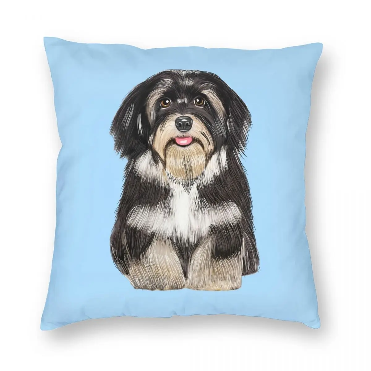 

Наволочка-Подушка Havanese Dog с цифровой живописью, портрет искусства, чехол из полиэстера и льна, бархатный декоративный Чехол-Подушка на молнии, наволочка для дивана, подушки для сидения