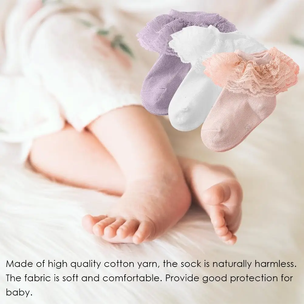 Детские кружевные носки дышащие сетчатые милые хлопковые принцессы для детей