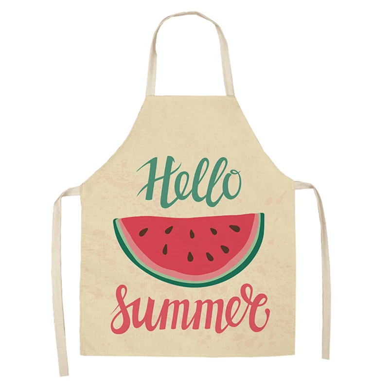 Senyue 1Pcs Kitchen Apron Printed Sleeveless Cotton Linen Aprons for Men Women Home Cleaning Tools aprons woman | Дом и сад