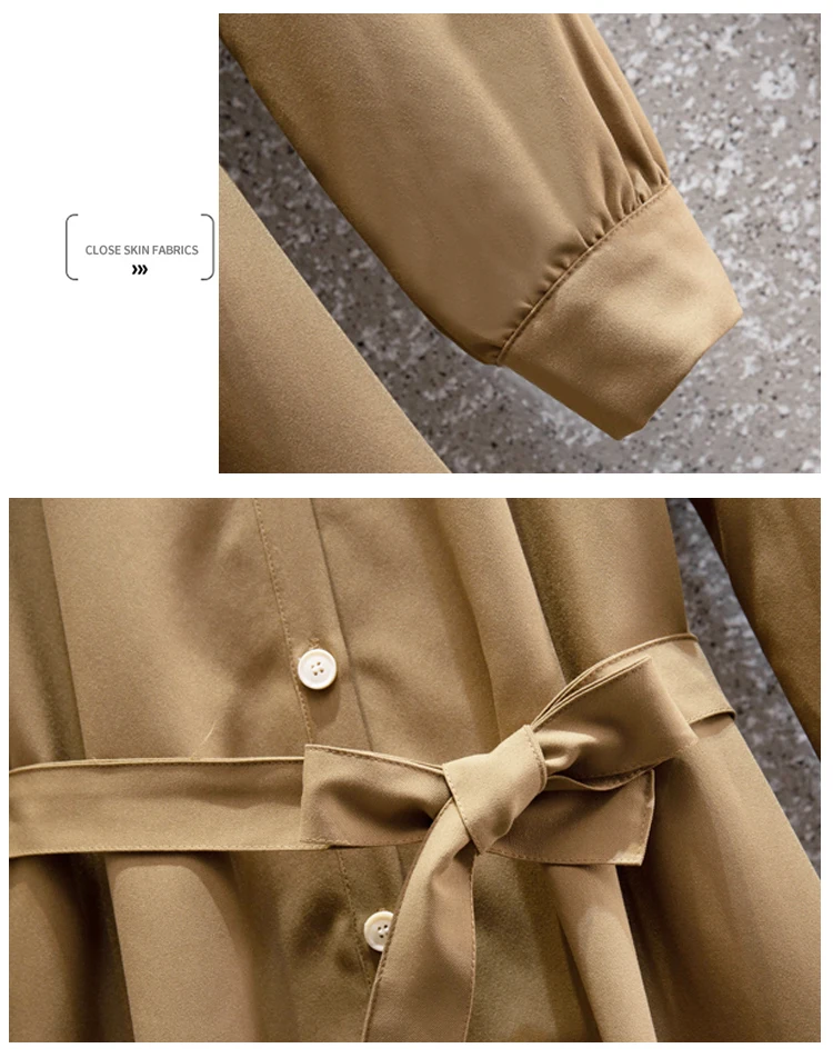 Plus Size Office Ladies Elegant Cape Prom Party Dress Turn Down Collar Long Sleeve Buttons Up A Line Dresses For Woman Clothes | Женская