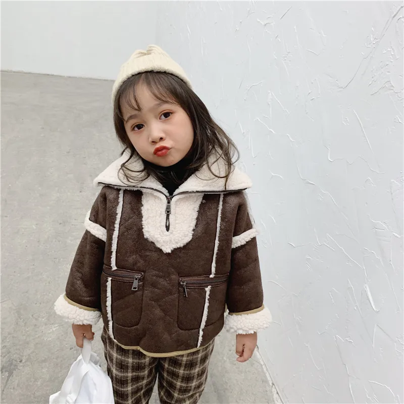 2019 Новое поступление зимняя утепленная куртка из искусственной кожи в Корейском