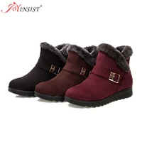 suede sneakers women snow boots solid flat with plush warm snow boots casual shoes 2022 new womens boots high quaiality
