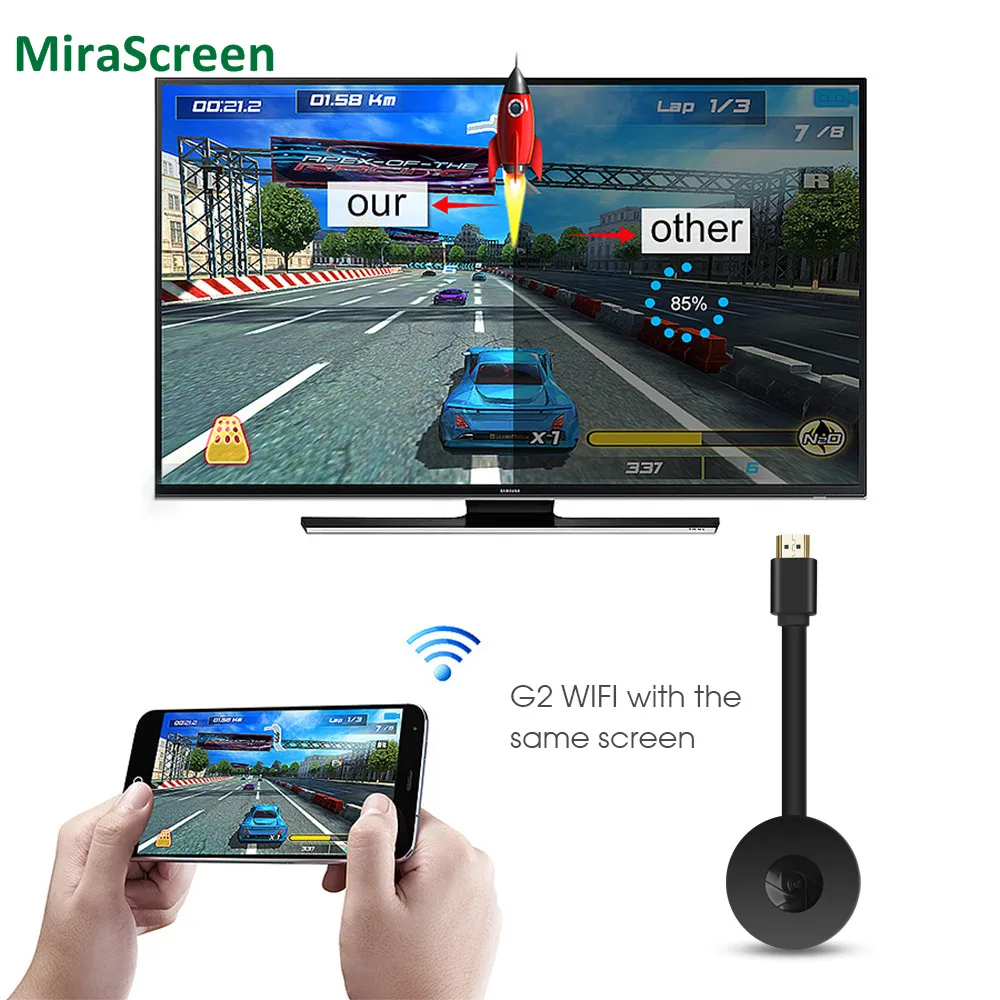 Беспроводная ТВ-флешка G2 приемник дисплея зеркальный экран для Miracast HD TV