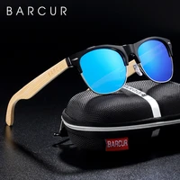 barcur brand bamboo polarized sunglasses wood sun glasses men women uv400 protection lentes de sol hombre