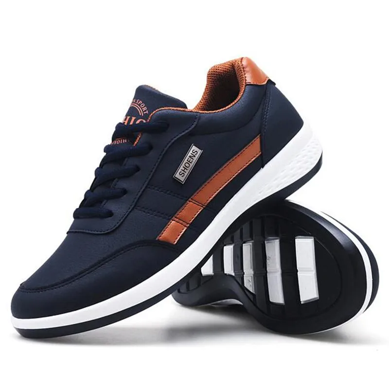 Мужские повседневные дышащие кроссовки на шнуровке Весенняя кожаная обувь chaussure