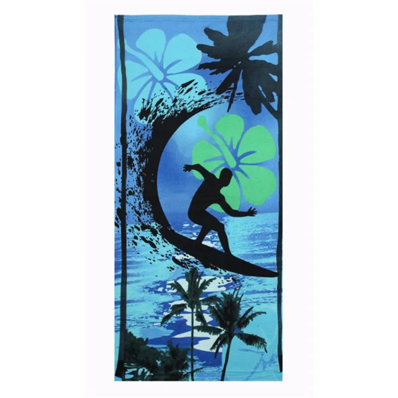 3D пальмовое дерево для серфинга мужчин и женщин Пляжное банное полотенце из