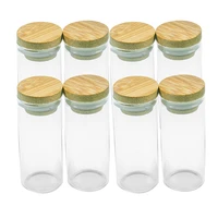 30x70mm 30ml clear glass bottle with bamboo cap glass jars for powder sand snack candy honey food grade 30cc seal jars vials