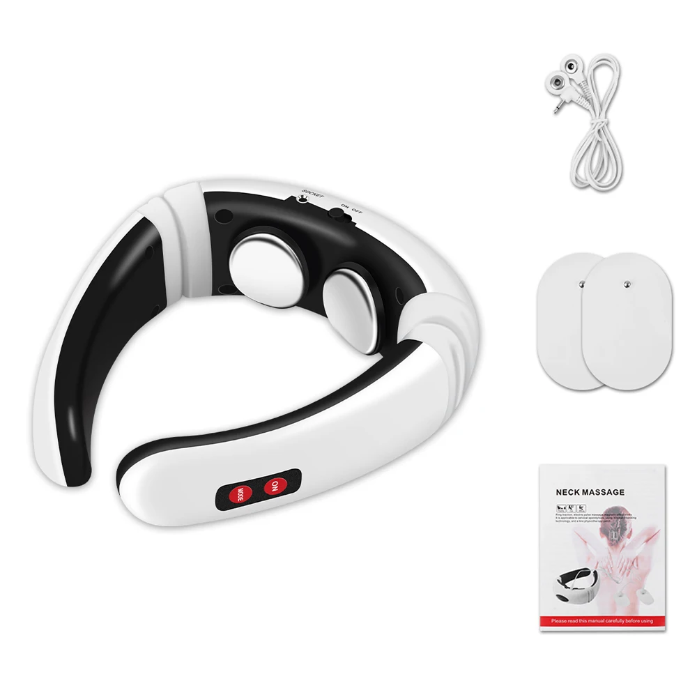 

Электрический массажер для шеи, иглоукалывание, импульсный массаж шеи, плеч, 6 режимов управления мощностью, инфракрасный инструмент для об...