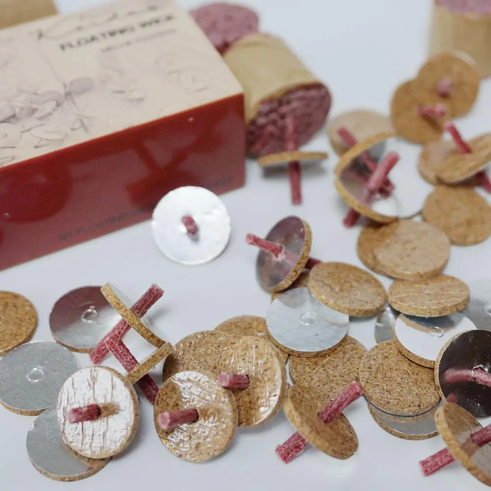 Плавающая сменная свеча круглой формы плавающие масляные фитили 1 упаковка из 50