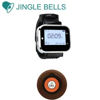 jingle bells 1 call button 1 watch pager receiver wireless service bells restaurant guest calling systems hotel