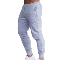 fitness muscle gray jogging pants solid running pants men sport pencil pants men cotton soft bodybuilding joggers gym trousers