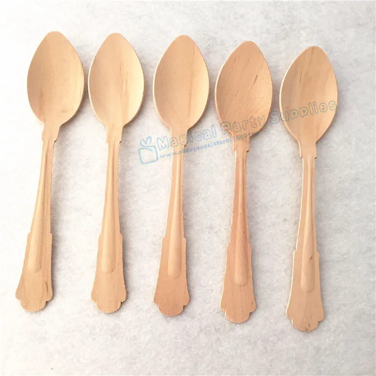 Free Ship 30pcs Wooden Forks Spoons Knives for Wedding Tablesettings Barouque Style Cutlery Eco Friendly Party Utensils | Дом и сад