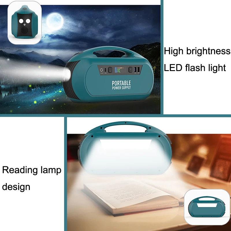 portable power station 60000mah 222wh car power bank solar generator emergency power supply 110v 220v for camping outdoor use free global shipping