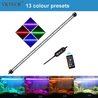 fish tank multicolor light with remote control underwater tube lamp decorations rgb led waterproof aquarium lights with timer