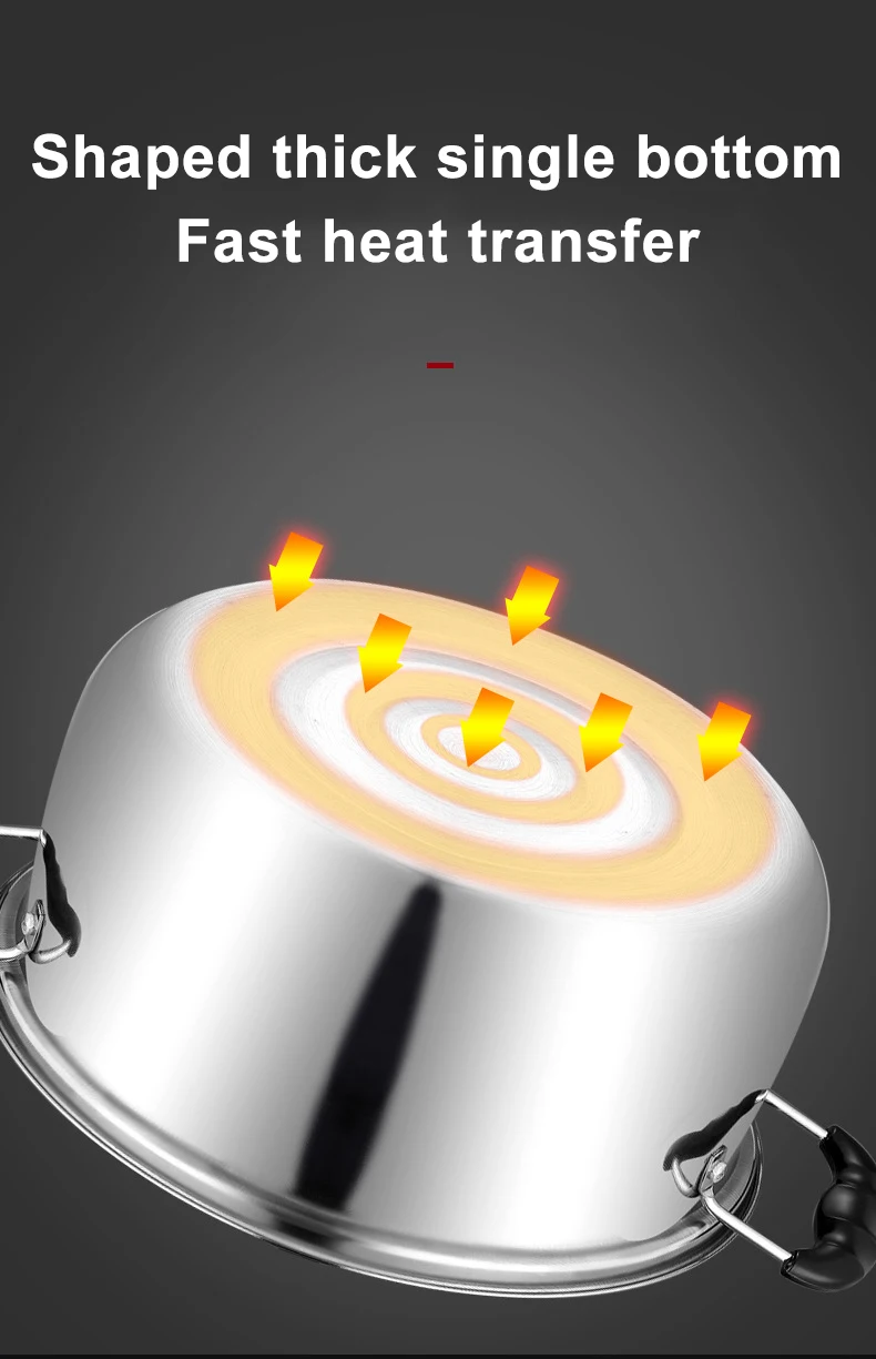 Набор посуды из нержавеющей стали 3 шт кухонный горшок для готовки кастрюля