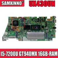 akemy ux430uq laptop motherboard for asus zenbook ux430uq ux430uqk ux430un ux430u original mainboard 16gb ram i5 7200u gt940mx