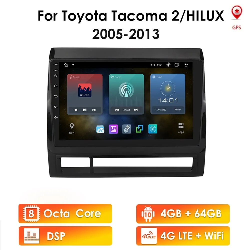 

Hizpo 2din Android 10 автомобильный радиоприемник для TOYOTA TACOMA & HILUX автомобильный мультимедийный плеер Авторадио автомобильный DVD-плеер GPS-навигация ...