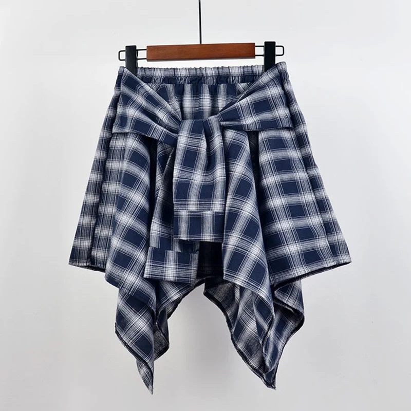 женщина нерегулярная мини-юбка с высокой талией SURMIITRO красными черными синей и