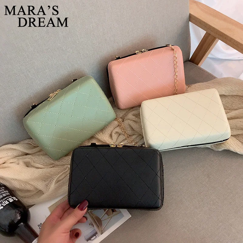 Женская сумка через плечо Mara's Dream однотонная маленькая квадратная с цепочкой