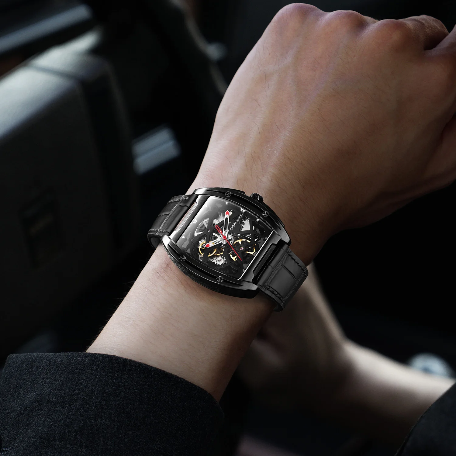 CIGA дизайн серии Z Автоматическая Mecthanical часы нержавеющая чехол сапфировое стекло