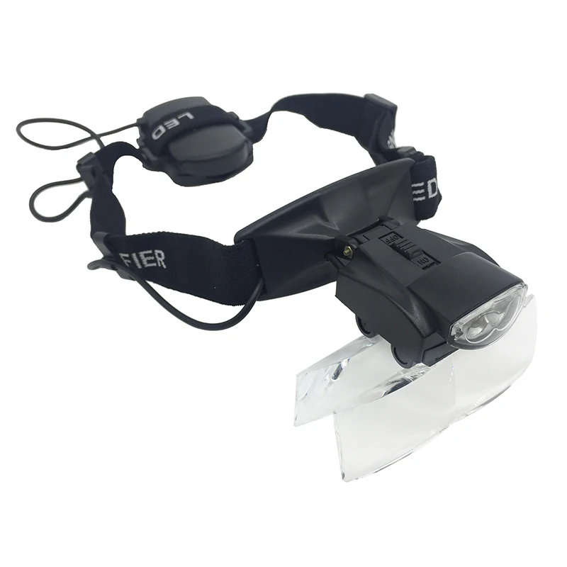 

9892C Magnifying Glass Lupa 1.0X 1.5X 2.0X 2.5 3.0X 3.5X 4.0X 4.5X 5.0X 5.5X 6.0X Magnifier Glasses LED Lights Loupe Microscope