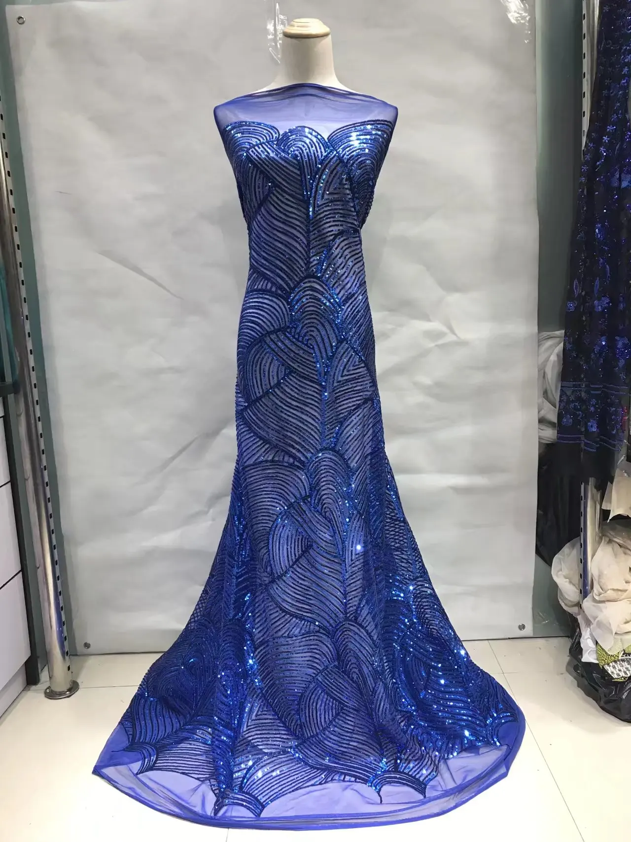 Новое поступление красивый французский блестки кружевная ткань Блестки модная