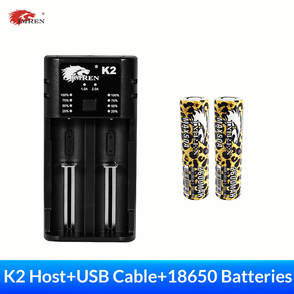 IMREN K2 5 в 2 А слота Usb зарядное устройство для AAA AA A 18650 21700 26650 20700 14500 16340 16650 17650 с шт.
