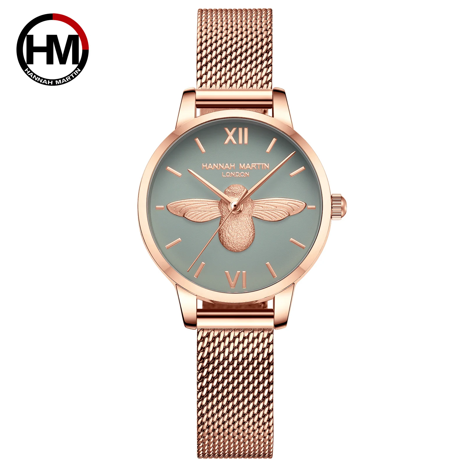 

Stainless Steel Mesh Wristwatches Top Brand New Luxury Japan Quartz Movement Rose Gold Designer Elegant Style Watches For Women