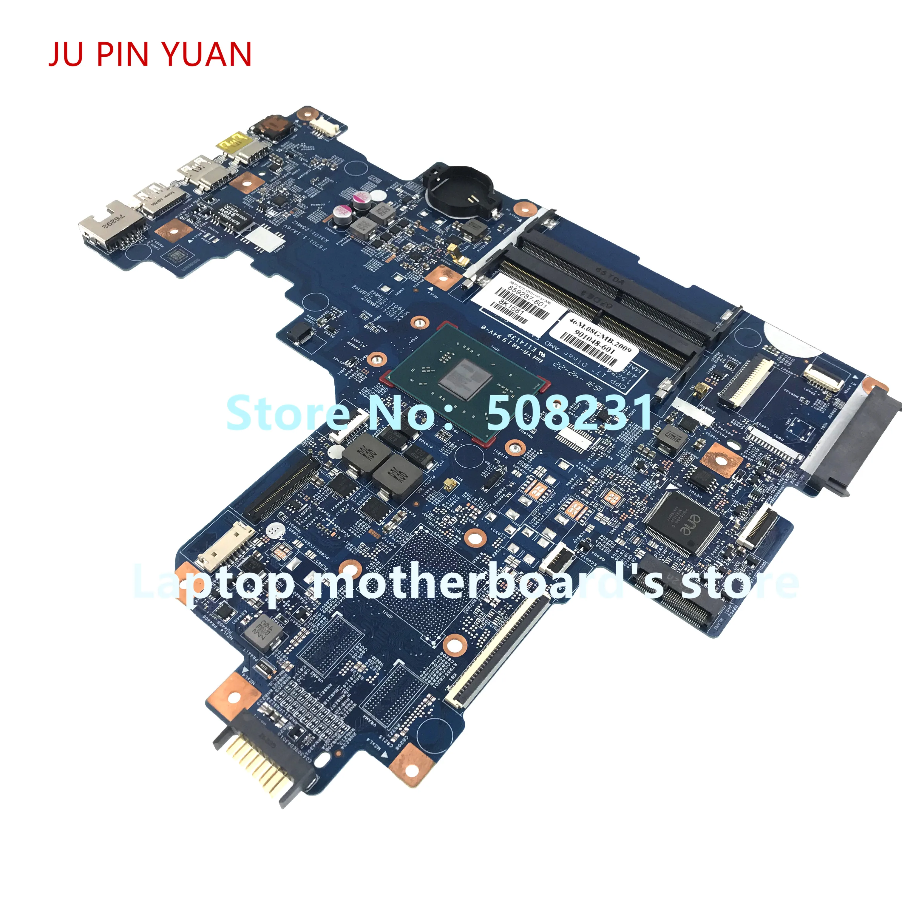 JU PIN YUAN 859287-601 859287-501 для ноутбука HP 17-Y материнская плата 100% полностью