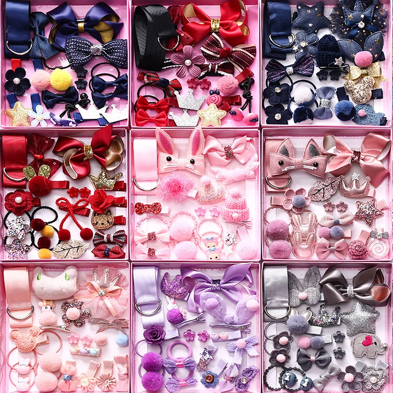 Детский подарочный набор JINJIAN милая заколка Тиара с бантом в Корейском стиле для