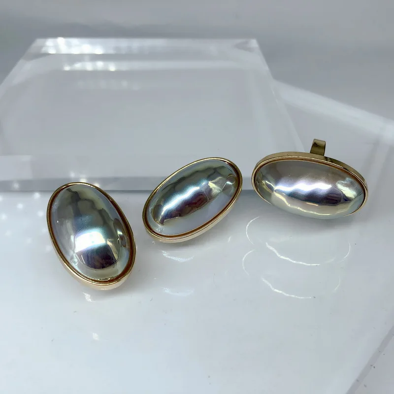 F. J4Z новые классические серьги-гвоздики с большим жемчугом для женщин модные