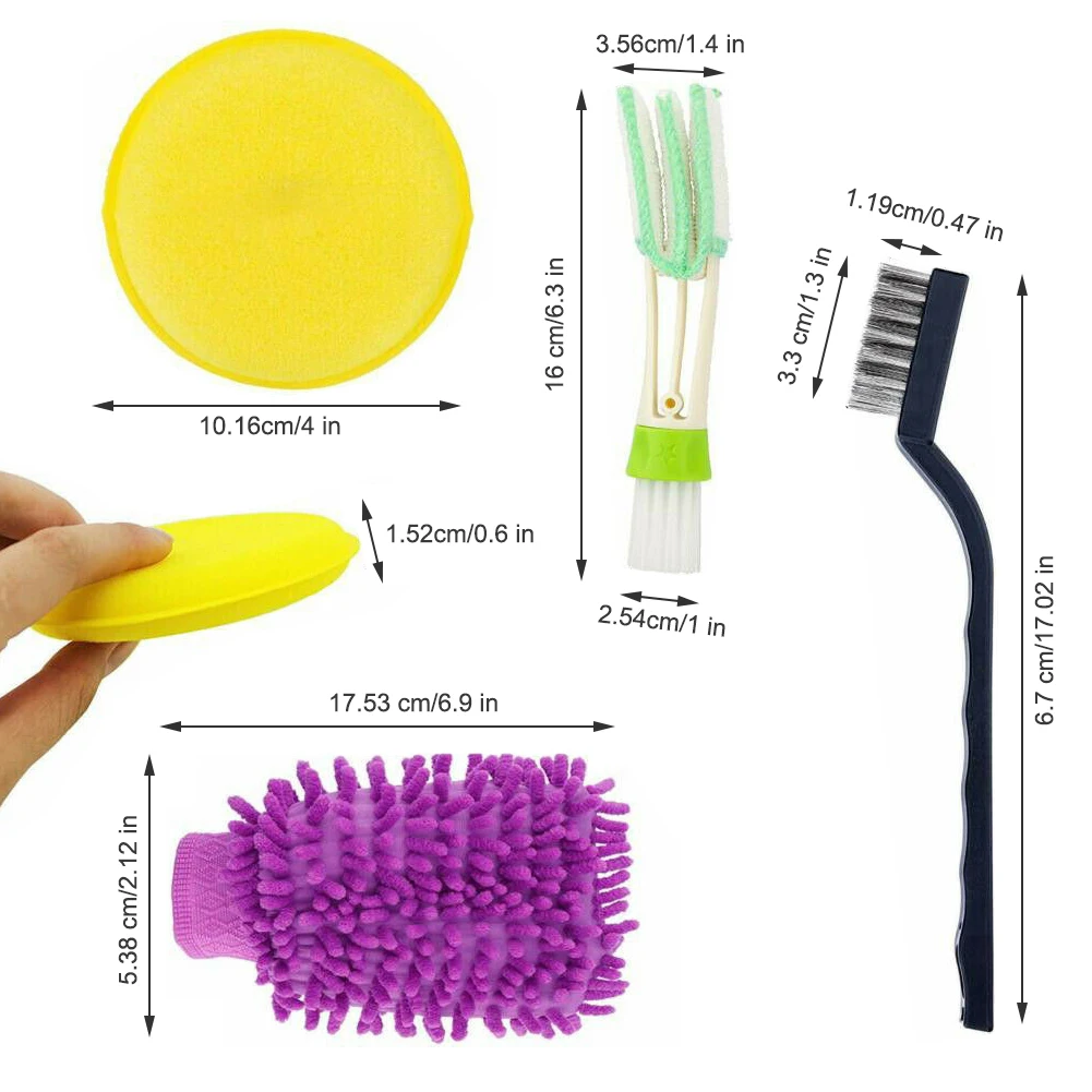 Набор Щеток Для детейлинга автомобиля комплект из 13 кисточек для очистки салона