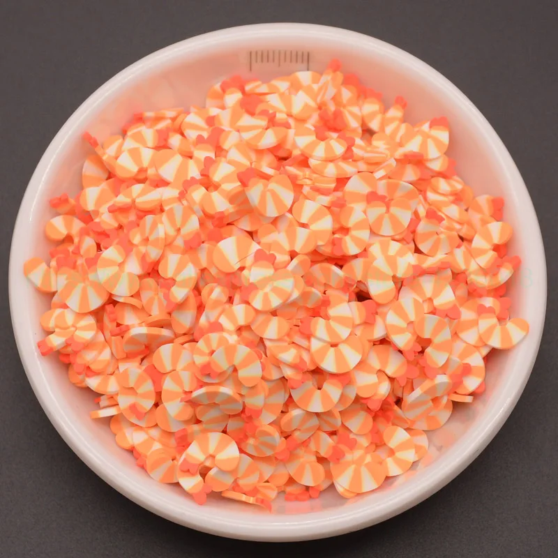 65 г Красивые милые креветки форма мяса полимеры глиняные ломтики разбрызгивают