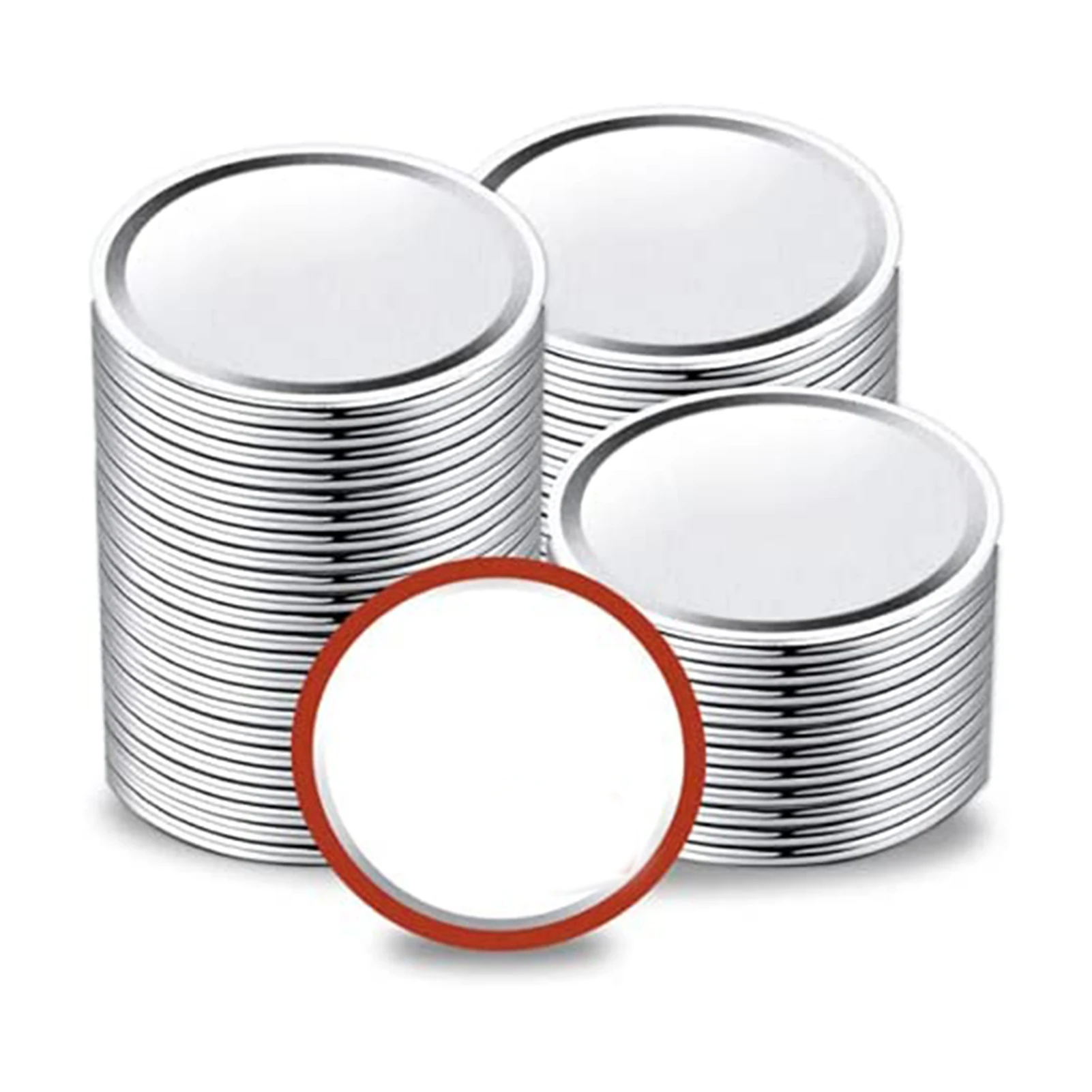 

80/100 Pcs Regular Mouth Canning Lids 70/86MM Mason Jar Canning Lids Reusable Split-type Lids Leak Proof Accessory WWO66