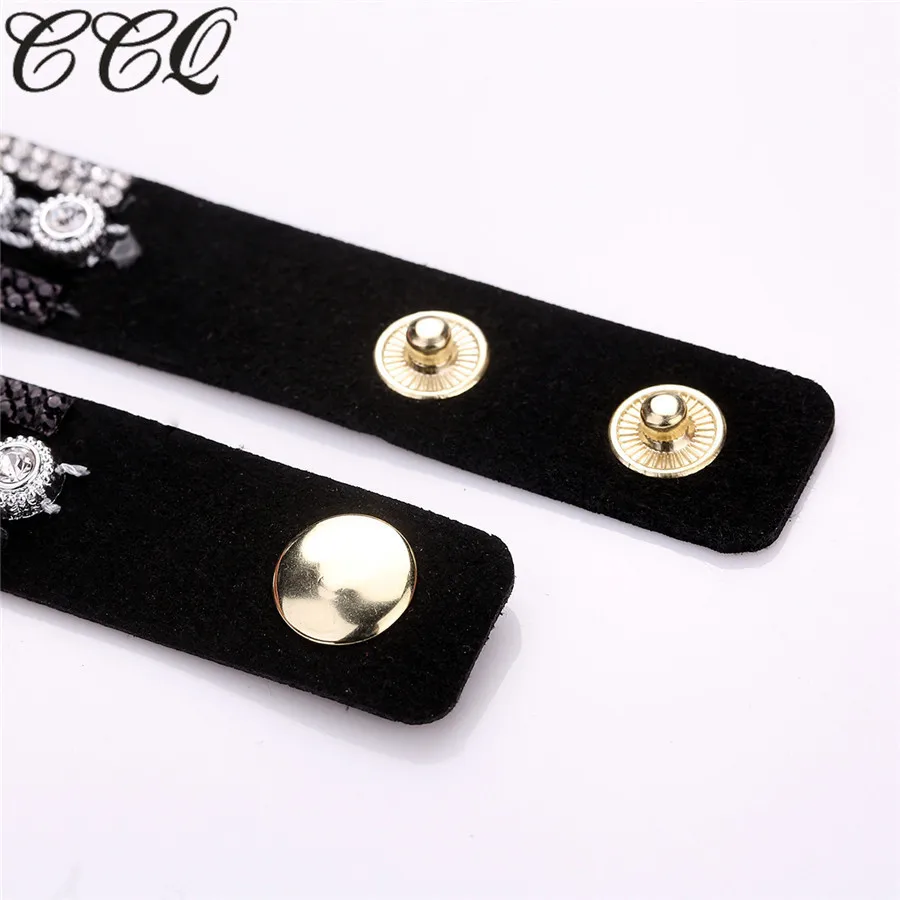 

CCQ Women Vintage Rhinestone Crystal Bracelet Dial Analog Quartz Wrist Watch