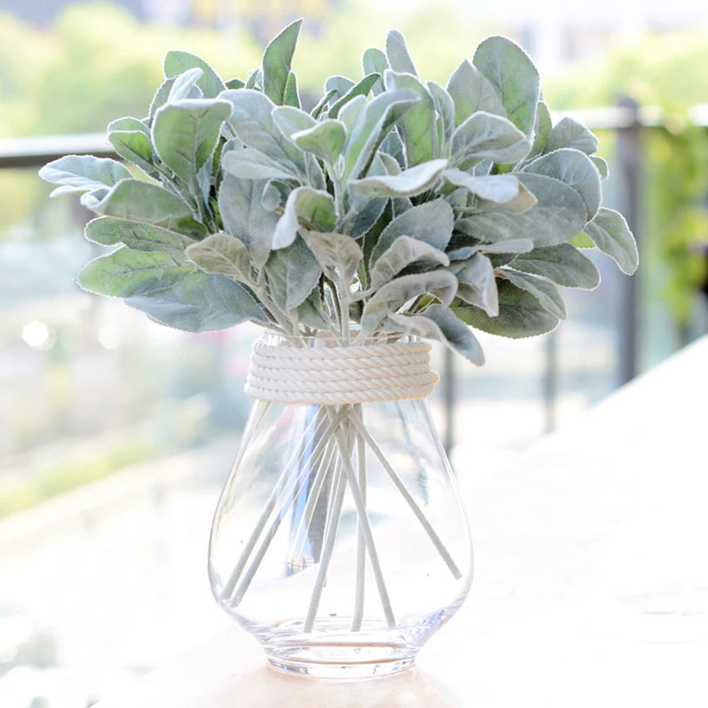 Artificia l10pcs Silk Rabbit Plant Branch Flores Fall Leaves Christmas Wedding Decoration Flowers Arrangement Wreat New | Дом и сад