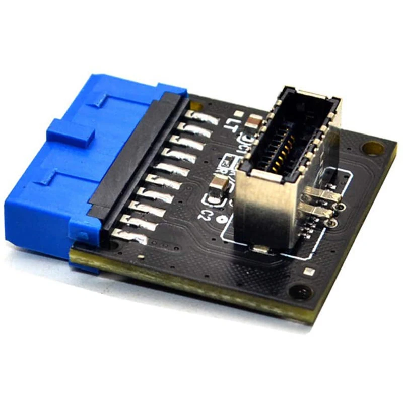 

2Pcs USB 3.1 Front Panel Socket to USB 3.0 20Pin Header Male Extension Cable Adapter for Motherboard Card