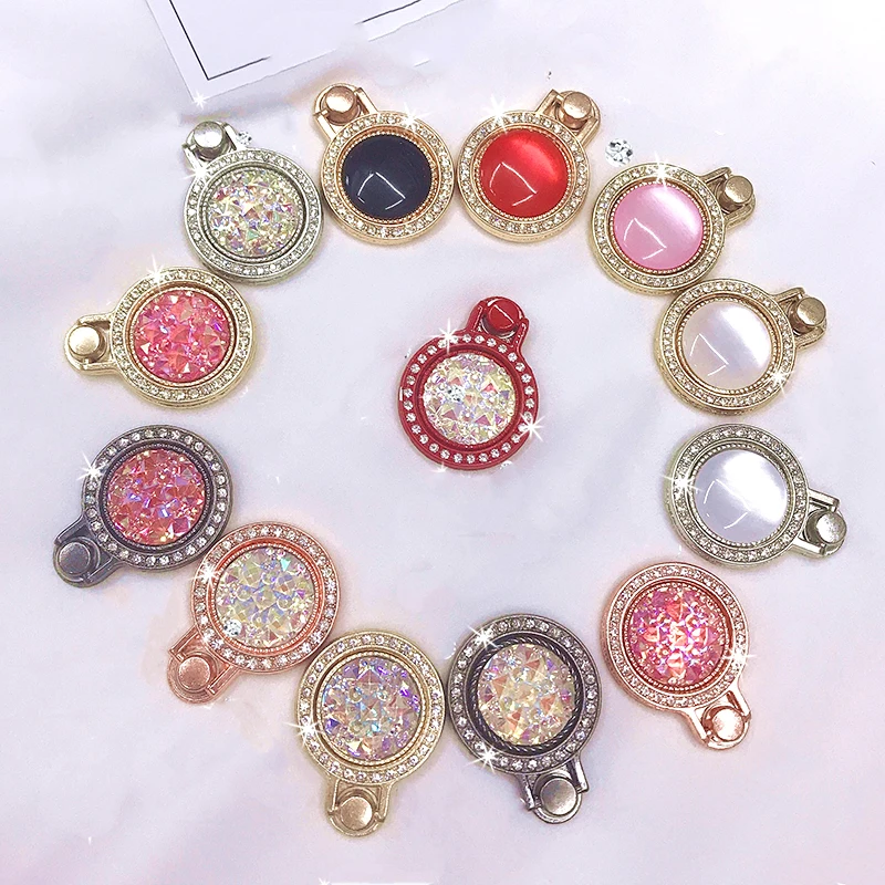 Универсальный круглый металлический бриллиантовый кольцо на палец подставка