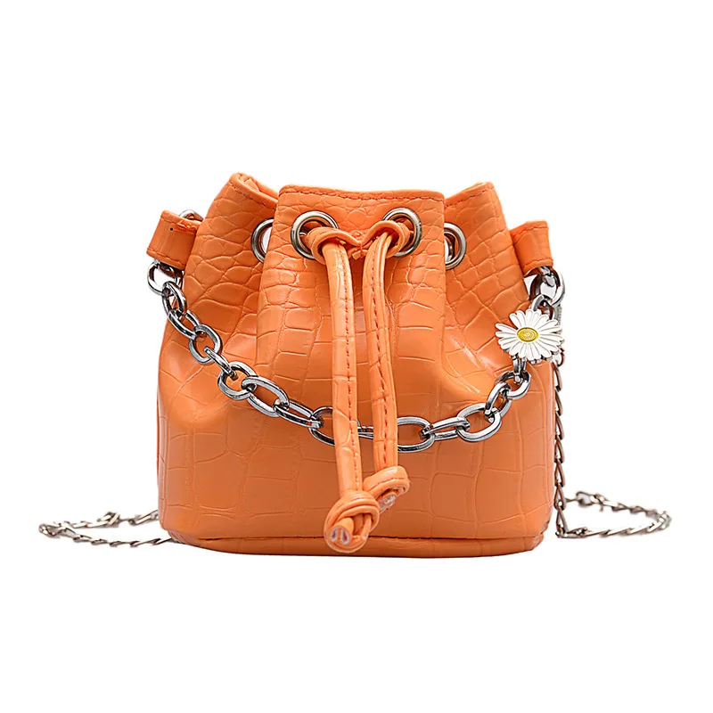 

Mini handbags 2020 new trend line all-match cross-body crocodile pattern chain bucket bag womens bags handbags