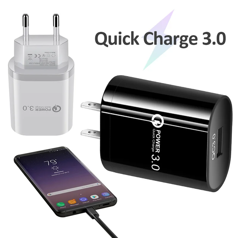 5V 2.4A Универсальный 12W USB Quick Charge 3 0 для huawei Xiaomi EU US настенный адаптер Android мобильный