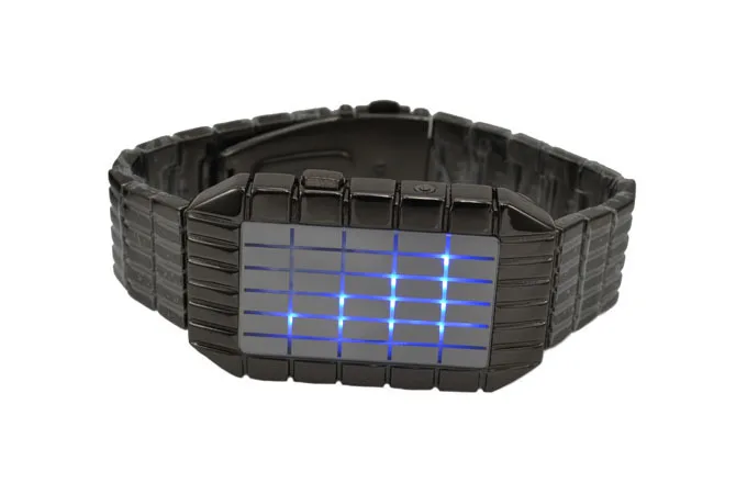 Модный дизайн светодиодный светильник с точечной матрицей часы мужские