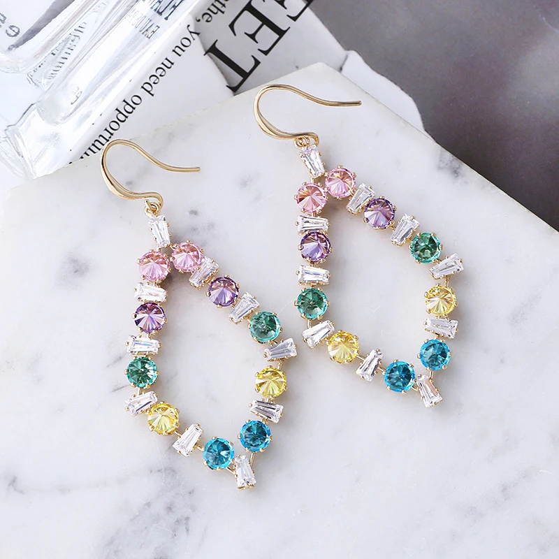 Очень девушка 64 мм новые модные украшения из циркония кристалл в форме ромба