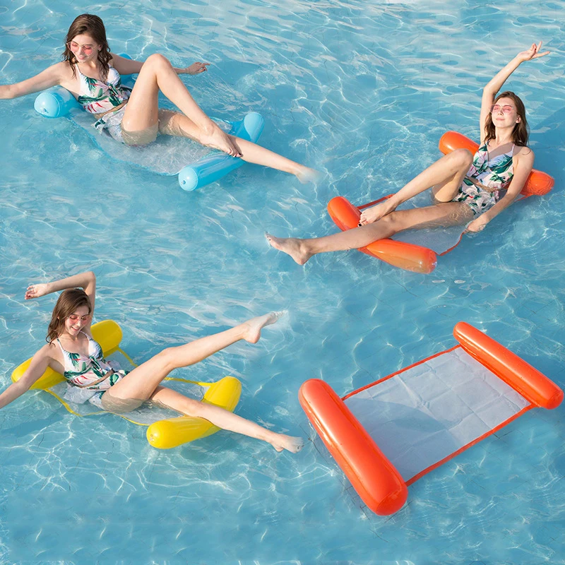 

New Water Hammock Recliner Inflatable Floating Swimming Mattress Sea Swimming Ring Pool Party Toy Lounge Bed For Swimming